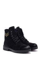 Men's Embroidered Suede Boots | Derimod Men's Embroidered Suede Boots | Derimod