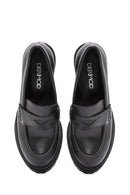Kadın Siyah Kalın Topuklu Deri Maskülen Loafer | Derimod Kadın Siyah Kalın Topuklu Deri Maskülen Loafer | Derimod