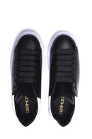 Kadın Beyaz Siyah Kalın Tabanlı Sneaker | Derimod Kadın Beyaz Siyah Kalın Tabanlı Sneaker | Derimod