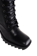 Women's Black Heeled Zippered Classic Leather Boots | Derimod Women's Black Heeled Zippered Classic Leather Boots | Derimod
