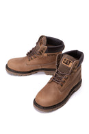 Caterpillar Men's Beige Colorado Nubuck Leather Boots | Derimod Caterpillar Men's Beige Colorado Nubuck Leather Boots | Derimod