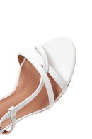 Women's White Heeled Sandals | Derimod Women's White Heeled Sandals | Derimod