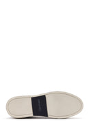 Erkek Lacivert Lastikli Deri Sneaker | Derimod Erkek Lacivert Lastikli Deri Sneaker | Derimod