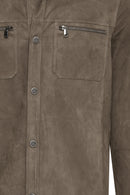 Kroos Men's Mink Suede Leather Jacket | Derimod Kroos Men's Mink Suede Leather Jacket | Derimod