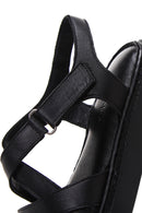 Kadın Siyah Deri Comfort Sandalet | Derimod Kadın Siyah Deri Comfort Sandalet | Derimod