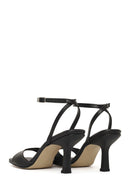 Kadın Siyah Bilekten Tokalı İnce Topuklu Sandalet | Derimod Kadın Siyah Bilekten Tokalı İnce Topuklu Sandalet | Derimod