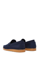 Men's Navy Blue Leather Casual Loafer | Derimod Men's Navy Blue Leather Casual Loafer | Derimod