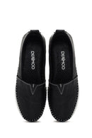 Kadın Siyah Kalın Tabanlı Deri Comfort Loafer | Derimod Kadın Siyah Kalın Tabanlı Deri Comfort Loafer | Derimod