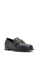 Women's Black Buckle Detailed Leather Masculine Loafer | Derimod Women's Black Buckle Detailed Leather Masculine Loafer | Derimod