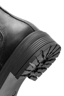 Women's Black Stoned Leather Chelsea Boots | Derimod Women's Black Stoned Leather Chelsea Boots | Derimod