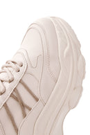 Kadın Bej Bağcıklı Kalın Tabanlı Sneaker | Derimod Kadın Bej Bağcıklı Kalın Tabanlı Sneaker | Derimod