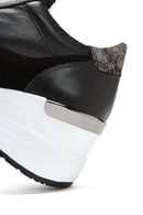 Women's Leather High Sole Sneaker | Derimod Women's Leather High Sole Sneaker | Derimod