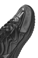 Erkek Siyah Bağcıklı Deri Sneaker | Derimod Erkek Siyah Bağcıklı Deri Sneaker | Derimod