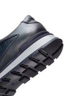 Erkek Lacivert Deri Desenli Sneaker | Derimod Erkek Lacivert Deri Desenli Sneaker | Derimod