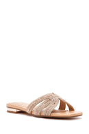 Women's Beige Stone Slippers | Derimod Women's Beige Stone Slippers | Derimod