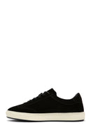 Erkek Siyah Süet Deri Sneaker | Derimod Erkek Siyah Süet Deri Sneaker | Derimod