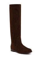 Women's Brown Suede Leather Boot | Derimod Women's Brown Suede Leather Boot | Derimod