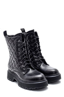 Women's Leather Quilted Boots | Derimod Women's Leather Quilted Boots | Derimod