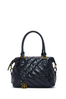 Women's Navy Blue Quilted Handbag | Derimod Women's Navy Blue Quilted Handbag | Derimod