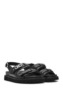 Women's Black Buckle Sandals | Derimod Women's Black Buckle Sandals | Derimod