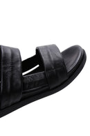 Women's Black Leather Sandals | Derimod Women's Black Leather Sandals | Derimod
