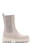 Women's Beige Thick Soled Chelsea Boots | Derimod Women's Beige Thick Soled Chelsea Boots | Derimod