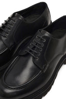 Men's Black Lace-Up Thick-Soled Leather Casual Shoe | Derimod Men's Black Lace-Up Thick-Soled Leather Casual Shoe | Derimod