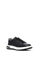 Men's Black Lace-up Thick-Sole Leather Sneaker | Derimod Men's Black Lace-up Thick-Sole Leather Sneaker | Derimod