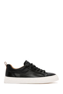 Men's Black Lace-up Leather Sneaker | Derimod Men's Black Lace-up Leather Sneaker | Derimod