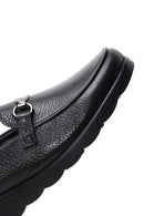 Kadın Siyah Deri Dolgu Topuklu Comfort Loafer | Derimod Kadın Siyah Deri Dolgu Topuklu Comfort Loafer | Derimod