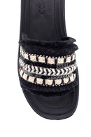 Women's Black Thick Soled Slippers | Derimod Women's Black Thick Soled Slippers | Derimod