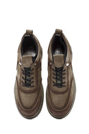 Men's Khaki Lace-Up Suede Leather Casual Shoes | Derimod Men's Khaki Lace-Up Suede Leather Casual Shoes | Derimod