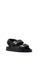 Women's Black Straw Sandals | Derimod Women's Black Straw Sandals | Derimod