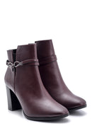 Women's Buckle Detailed Heeled Boots | Derimod Women's Buckle Detailed Heeled Boots | Derimod