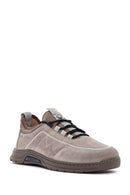 Erkek Vizon Bağcıklı Nubuk Deri Casual Sneaker | Derimod Erkek Vizon Bağcıklı Nubuk Deri Casual Sneaker | Derimod