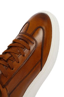 Men's Tan Thick Sole Lace Up Leather Sneaker | Derimod Men's Tan Thick Sole Lace Up Leather Sneaker | Derimod