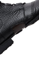 Men's Black Leather Flat Boots | Derimod Men's Black Leather Flat Boots | Derimod