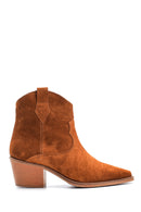 Women's Suede Leather Cowboy Boots | Derimod Women's Suede Leather Cowboy Boots | Derimod
