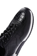 Erkek Siyah Bağcıklı Deri Casual Sneaker | Derimod Erkek Siyah Bağcıklı Deri Casual Sneaker | Derimod