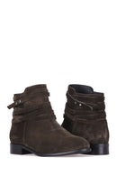 Strappy Women's Suede Boots | Derimod Strappy Women's Suede Boots | Derimod
