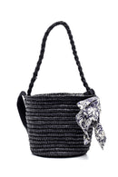 Women's Straw Handbag with Accessory Detail | Derimod Women's Straw Handbag with Accessory Detail | Derimod