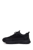 Erkek Siyah Bağcıklı Kalın Tabanlı Deri Casual Sneaker | Derimod Erkek Siyah Bağcıklı Kalın Tabanlı Deri Casual Sneaker | Derimod