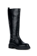 Geox Women's Black Iridea Leather Boots | Derimod Geox Women's Black Iridea Leather Boots | Derimod