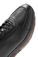 Erkek Siyah Bağcıklı Deri Sneaker | Derimod Erkek Siyah Bağcıklı Deri Sneaker | Derimod