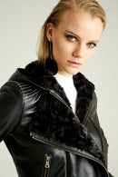 Cindy Women's Leather Jacket | Derimod Cindy Women's Leather Jacket | Derimod