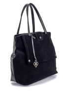 Women's Suede Detailed Shoulder Bag | Derimod Women's Suede Detailed Shoulder Bag | Derimod