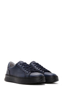 Erkek Lacivert Deri Sneaker | Derimod Erkek Lacivert Deri Sneaker | Derimod