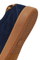 Derimod Studio Kadın Lacivert Bağcıklı Süet Sneaker | Derimod Derimod Studio Kadın Lacivert Bağcıklı Süet Sneaker | Derimod