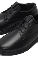 Women's Black Lace-up Leather Masculine Shoe | Derimod Women's Black Lace-up Leather Masculine Shoe | Derimod