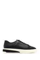 Erkek Siyah Bağcıklı Kalın Tabanlı Deri Sneaker | Derimod Erkek Siyah Bağcıklı Kalın Tabanlı Deri Sneaker | Derimod